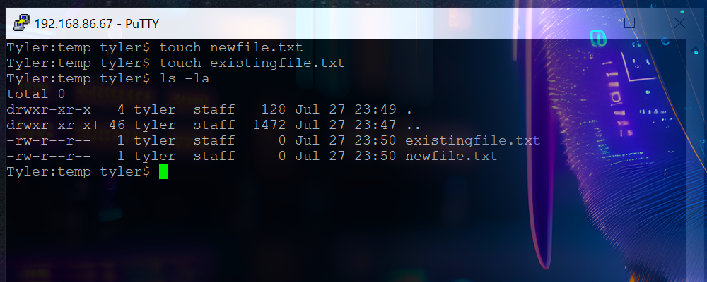 touch – Create an Empty File or Update Timestamp