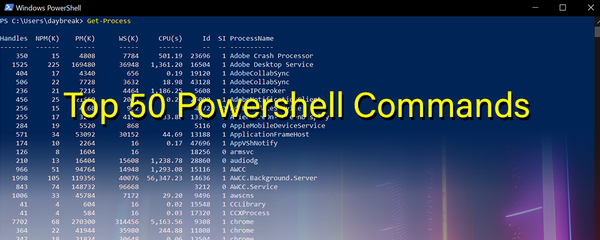 Top 50 Useful Powershell Command for System Administrator