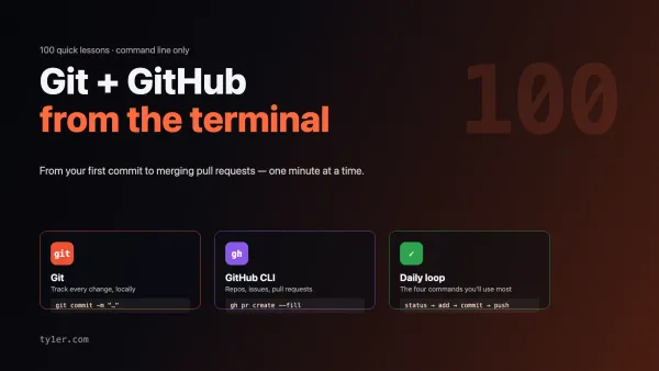 Git and GitHub from the Command Line: 100 Quick Lessons